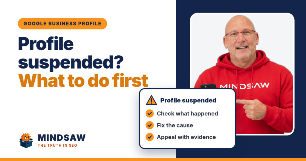 Bret Moleta explaining what to do when a Google Business Profile is suspended