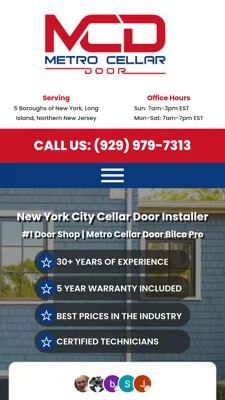 Mobile homepage of the Metro Cellar Door website, designed by Mindsaw